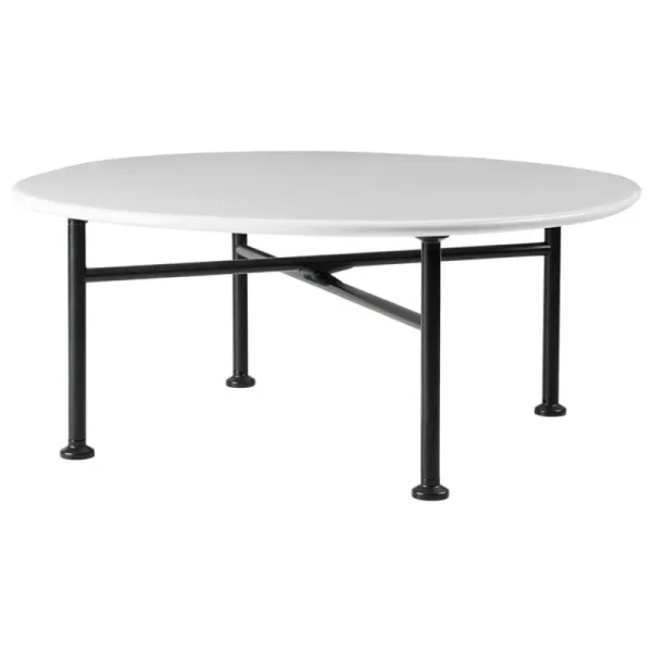 GUBI Terrassenmöbel | Tische^Carmel Couchtisch, 75 x 75 cm, Schwarz - Muschelweiß