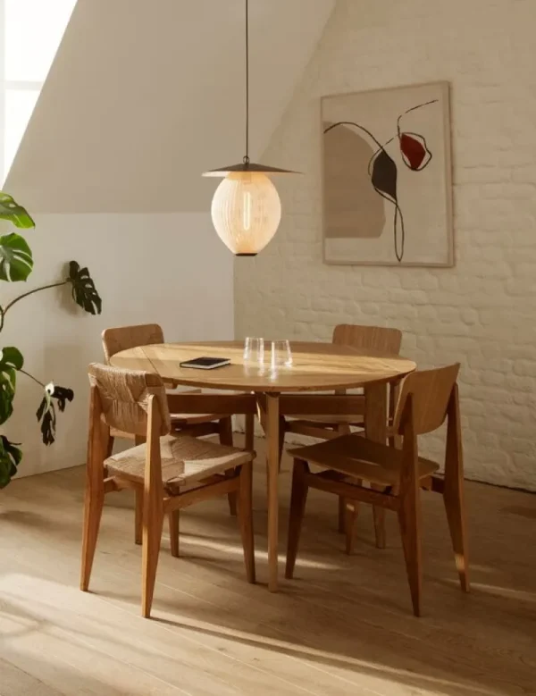 GUBI Terrassenmöbel | Sitzgelegenheiten^C-Chair Outdoor, Korbgeflecht, Teakholz