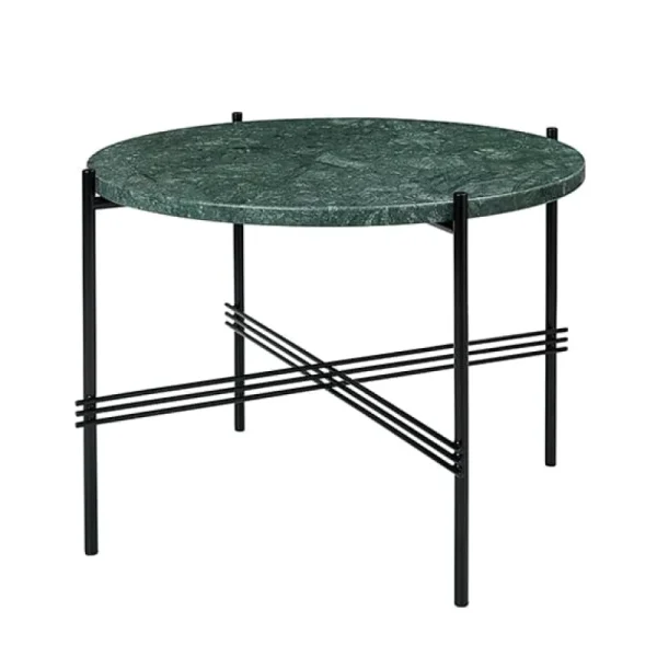 ferm LIVING Tische-GUBI Couchtisch TS, 55 cm, schwarz – grüner Marmor