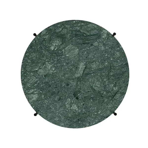 ferm LIVING Tische-GUBI Couchtisch TS, 55 cm, schwarz – grüner Marmor