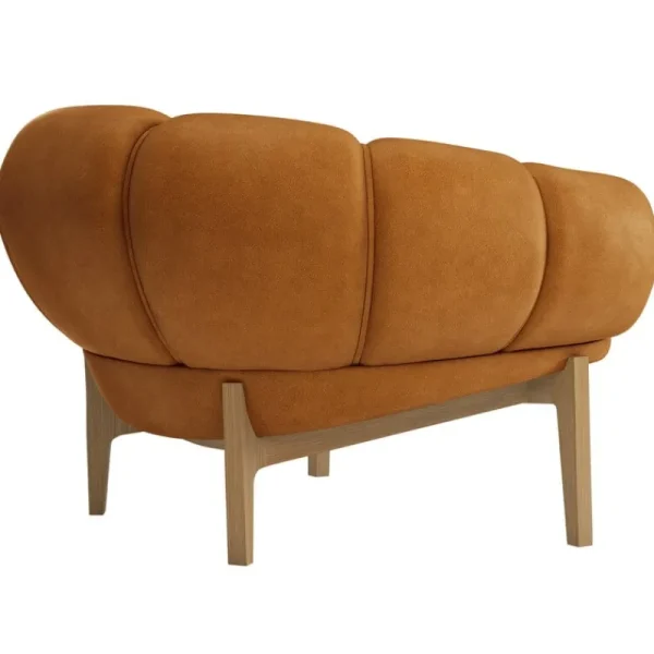 Normann Copenhagen Sitzgelegenheiten-GUBI Croissant Loungesessel, Eiche geölt - Chamois Cuoio 1708