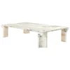 Audo Copenhagen Tische-GUBI Doric Couchtisch, 140 x 80 cm, lichtgrauer Kalkstein