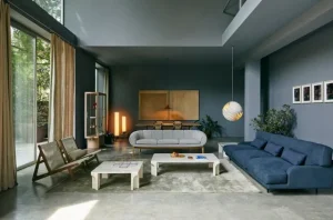 New Works Tische-GUBI Doric Couchtisch, 140 x 80 cm, neutralweißer Travertin