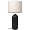 GUBI Stehleuchten-Gravity XL Stehleuchte, niedrig, schwarzer Marmor – Leinwand