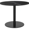 GUBI Tische-1.0 Loungetisch, rund, 80 cm, Schwarz – schwarzer Marmor