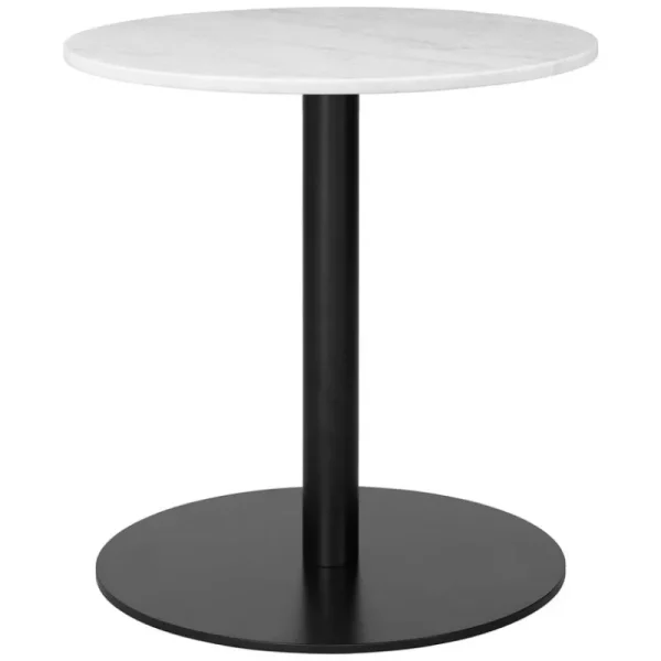 TIPTOE Tische-GUBI GUBI 1.0 Loungetisch, rund, 60 cm, Schwarz – weißer Marmor