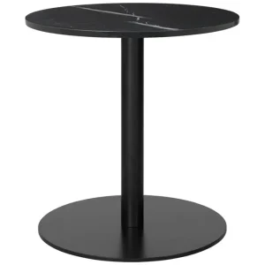 HAY Tische-GUBI GUBI 1.0 Loungetisch, rund, 60 cm, Schwarz – schwarzer Marmor