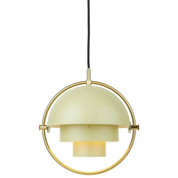 Louis Poulsen Deckenleuchten-GUBI Multi-Lite Pendelleuchte, klein, Messing - Desert Sage