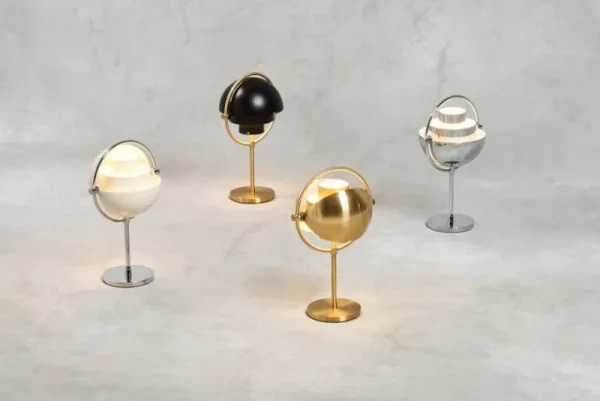 Mono Light Tischlampen | Tragbare Lampen-GUBI Multi-Lite tragbare Tischleuchte, Chrom - Weiß