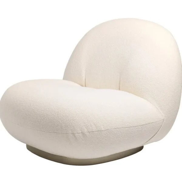 Fogia Sitzgelegenheiten-GUBI Pacha Loungesessel, Drehfuß, Harfe 24 – Pearl Gold