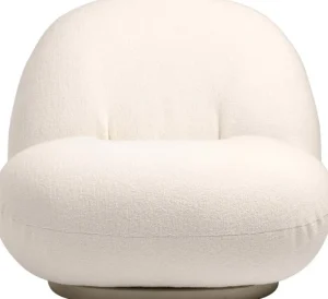 Fogia Sitzgelegenheiten-GUBI Pacha Loungesessel, Drehfuß, Harfe 24 – Pearl Gold