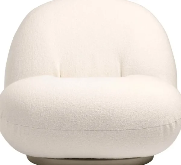 Fogia Sitzgelegenheiten-GUBI Pacha Loungesessel, Drehfuß, Harfe 24 – Pearl Gold