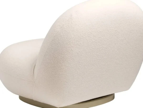 Fogia Sitzgelegenheiten-GUBI Pacha Loungesessel, Drehfuß, Harfe 24 – Pearl Gold