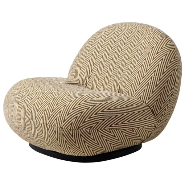 GUBI Terrassenmöbel^Pacha Outdoor Loungesessel, Schwenkfuß, Chevron FR 022