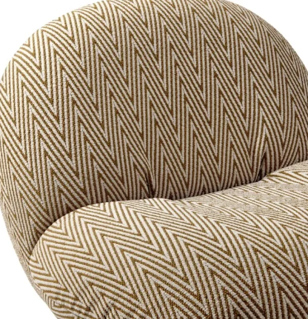 GUBI Terrassenmöbel^Pacha Outdoor Loungesessel, Schwenkfuß, Chevron FR 022