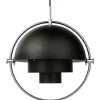 GUBI Deckenleuchten-Pendelleuchte Multi-Lite, chrom – schwarz