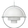 Lundia Deckenleuchten-GUBI Pendelleuchte Multi-Lite, chrom – weiß