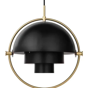 GUBI Deckenleuchten-Pendelleuchte Multi-Lite, Messing – kohlenschwarz