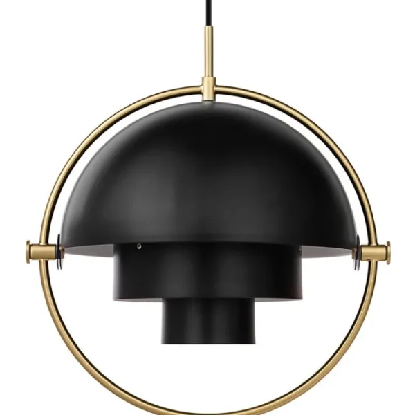 GUBI Deckenleuchten-Pendelleuchte Multi-Lite, Messing – kohlenschwarz