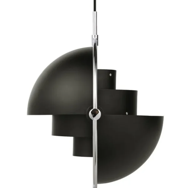 GUBI Deckenleuchten-Pendelleuchte Multi-Lite, chrom – schwarz