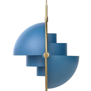 GUBI Deckenleuchten-Pendelleuchte Multi-Lite, Messing – blau