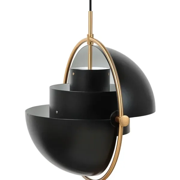 GUBI Deckenleuchten-Pendelleuchte Multi-Lite, Messing – kohlenschwarz