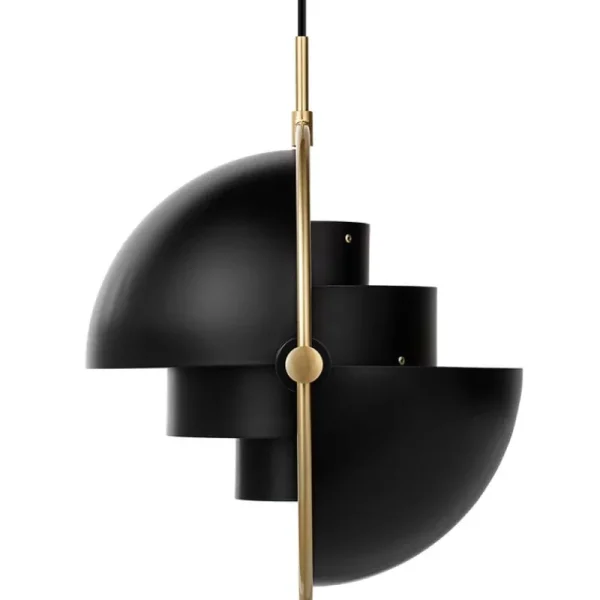 GUBI Deckenleuchten-Pendelleuchte Multi-Lite, Messing – kohlenschwarz