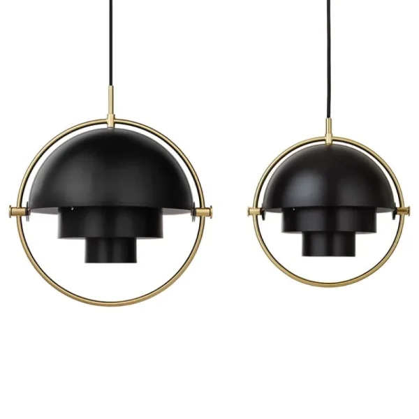 GUBI Deckenleuchten-Pendelleuchte Multi-Lite, Messing – kohlenschwarz