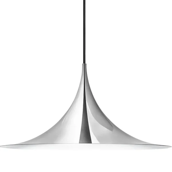 Design House Stockholm Deckenleuchten-GUBI Pendelleuchte Semi, 47 cm, Chrom