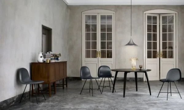 Design House Stockholm Deckenleuchten-GUBI Pendelleuchte Semi, 47 cm, Chrom