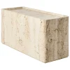 Fritz Hansen Tische-GUBI Pietra Beistelltisch, 30 x 80 x 40 cm, weiß, Travertin
