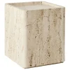 Fritz Hansen Tische-GUBI Pietra Beistelltisch, 33 x 33 x 40 cm, neutral weißer Travertin