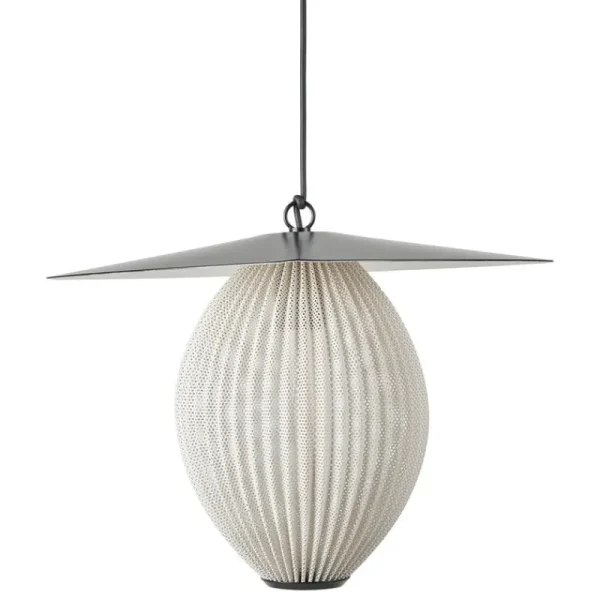 GUBI Außenbeleuchtung | Außenleuchten^Satellite Outdoor Pendelleuchte, 27 cm, Schwarz - Cremeweiß