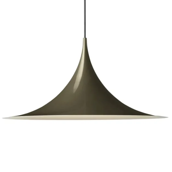 Tunto Deckenleuchten-GUBI Semi Pendelleuchte, 60 cm, Dark Cocoa, Glanzfinish