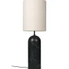 GUBI Stehleuchten-Stehleuchte Gravity XL, hoch, schwarzer Marmor – Leinwand