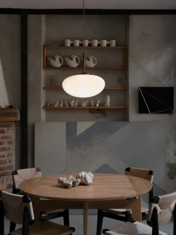 Muuto Deckenleuchten-GUBI Stemlite Pendelleuchte, 38 cm, schwarz chrom