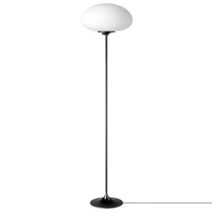 GUBI Stehleuchten-Stemlite Stehleuchte, 150 cm, dimmbar, schwarzes Chrom
