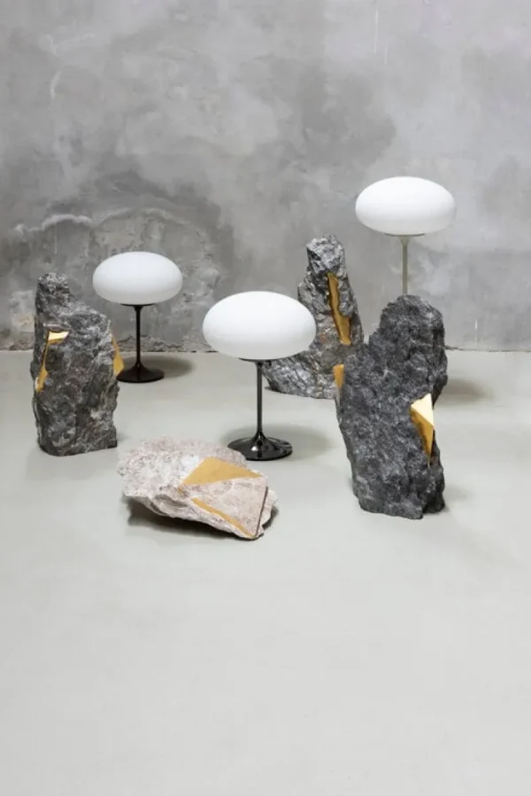 GUBI Tischlampen-Stemlite Tischleuchte, 42 cm, dimmbar, Schwarz/Rot