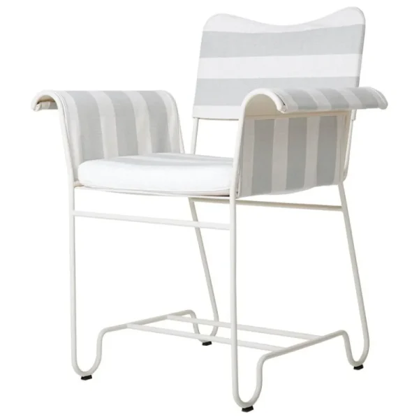 GUBI Terrassenmöbel | Sitzgelegenheiten^Tropique Stuhl, klassisches Weiß - Leslie Stripe 20