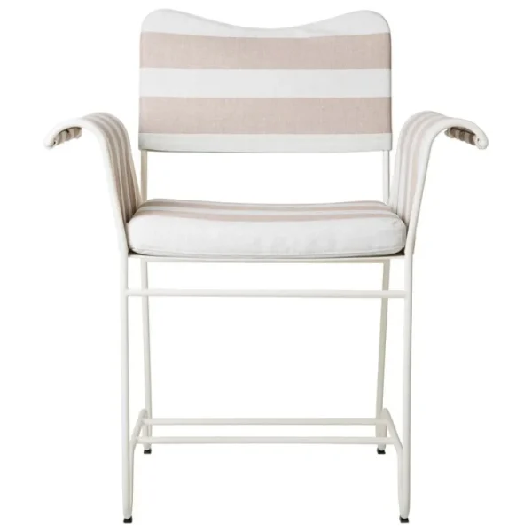 GUBI Terrassenmöbel | Sitzgelegenheiten^Tropique Stuhl, klassisches Weiß - Leslie Stripe 40