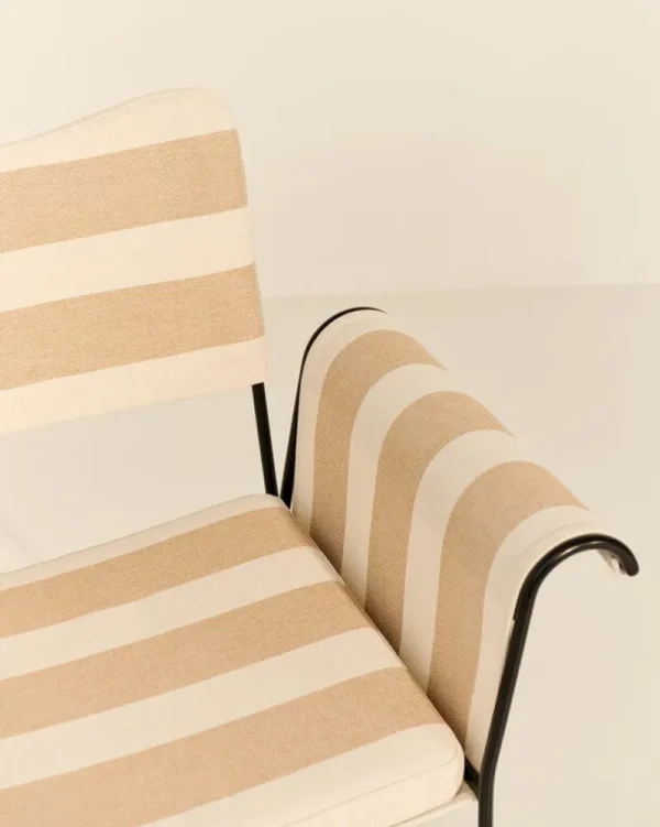 GUBI Terrassenmöbel | Sitzgelegenheiten^Tropique Stuhl, klassisches Schwarz - Leslie Stripe 40