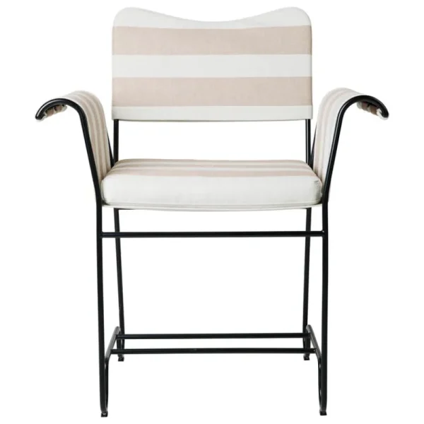 GUBI Terrassenmöbel | Sitzgelegenheiten^Tropique Stuhl, klassisches Schwarz - Leslie Stripe 40