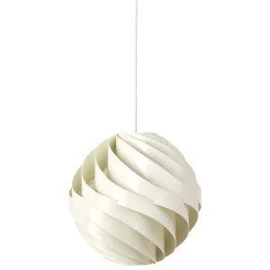 Marset Deckenleuchten-GUBI Turbo Pendelleuchte, 36 cm, glänzendes Alabasterweiß