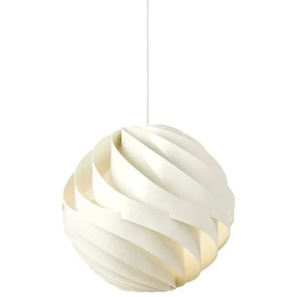 Marset Deckenleuchten-GUBI Turbo Pendelleuchte, 62 cm, glänzendes Alabasterweiß