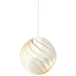 Marset Deckenleuchten-GUBI Turbo Pendelleuchte, 36 cm, glänzendes Alabasterweiß