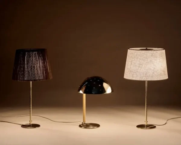 GUBI Tischlampen-Tynell 9205 Tischleuchte, Messing - Canvas