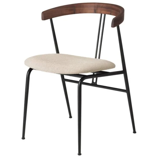 Carl Hansen & Su00f8n Sitzgelegenheiten-GUBI Violin Stuhl, Walnuss, Gabriel Tempt 61168