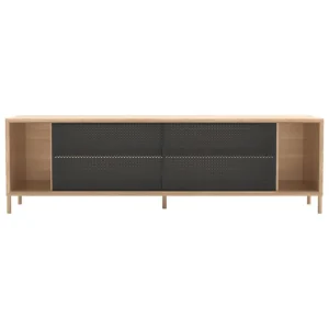 Woud Aufbewahrungsmöbel-Hartô Gabin Sideboard, 162 cm, Eiche - Dunkelgrau