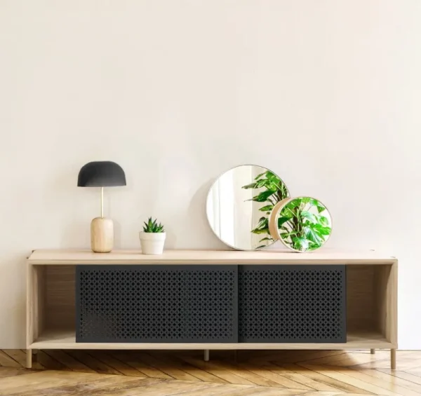 Woud Aufbewahrungsmöbel-Hartô Gabin Sideboard, 162 cm, Eiche - Dunkelgrau