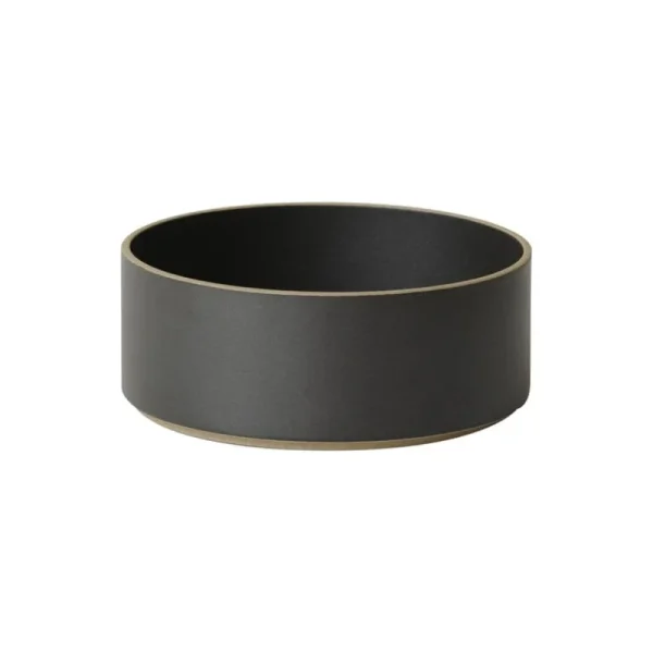 Hasami Porcelain Geschirr^Tall Schale, 185 mm, schwarz
